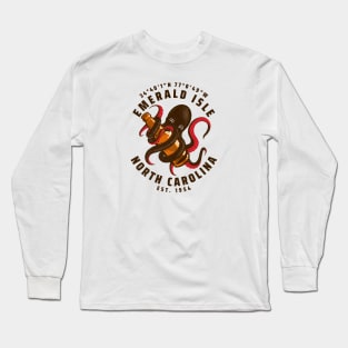 Emerald Isle, NC Octopus Summer Vacation Long Sleeve T-Shirt